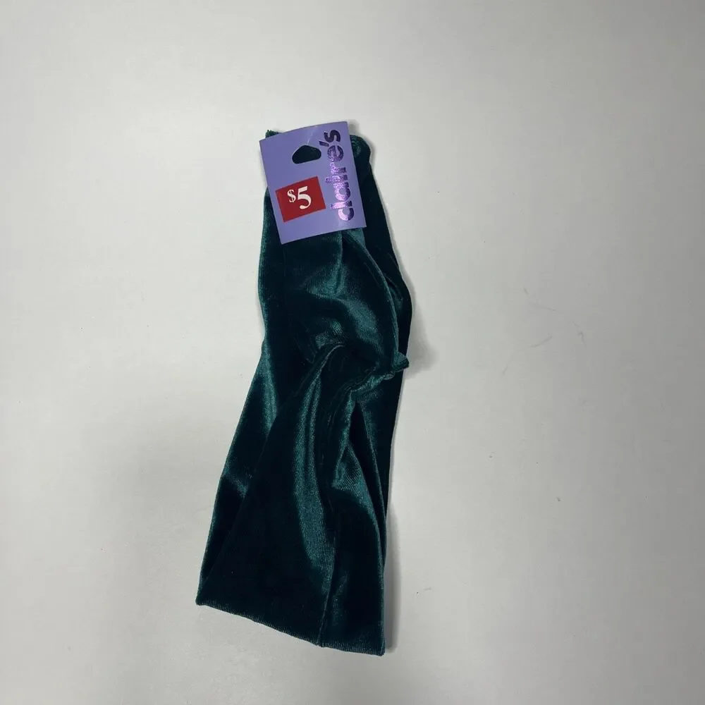 Green Velvet Twist Headband for Women ,stretchy From Claire’s